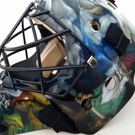 custom painted goalie mask