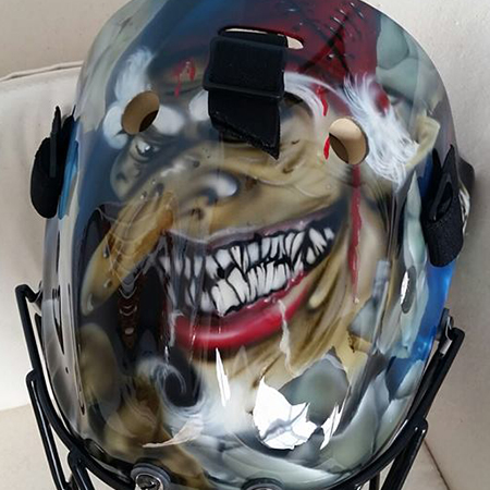 custom painted goalie mask