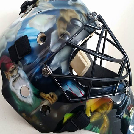 custom painted goalie mask