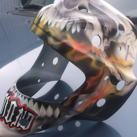 custom painted goalie mask